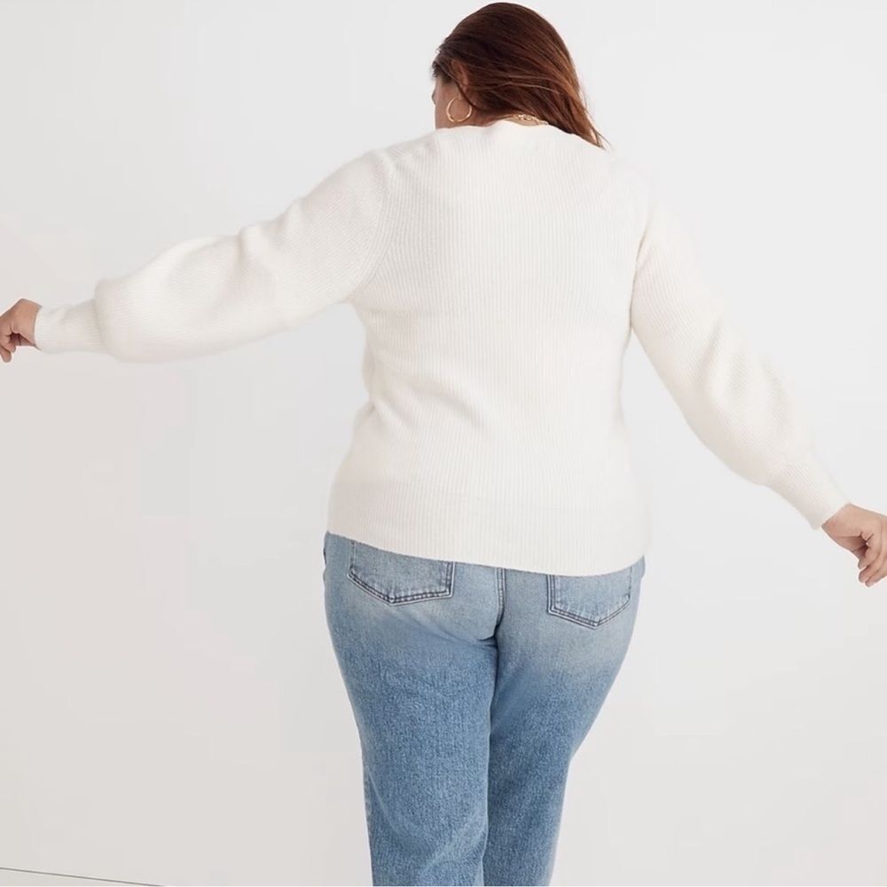 NEW Madewell Plus Melwood Square-Neck Pullover Sweater in Coziest Yarn Size 2X - Picture 2 of 5